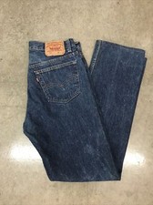 VINTAGE Levis 501XX Jeans Fit 32x33 Blue Fuzzy Denim Made in USA Indigo 546