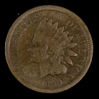 Indian Head Cent. 1859 Choice Good. Lot # 9049-322-004