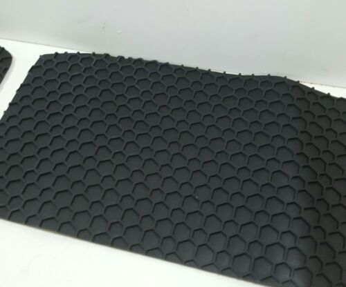 TOUGHPRO Floor Mat Accessories Set Heavy Duty - Black Rubber (Front Row) - Picture 2 of 5