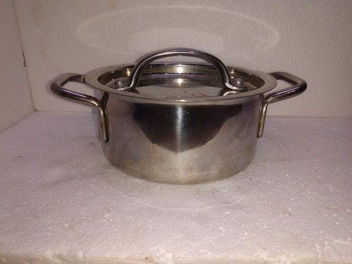 Revere Ware 1 Qt Saucepan Copper Core Designer Group Stainless Butter Pot & Lid - Picture 9 of 9
