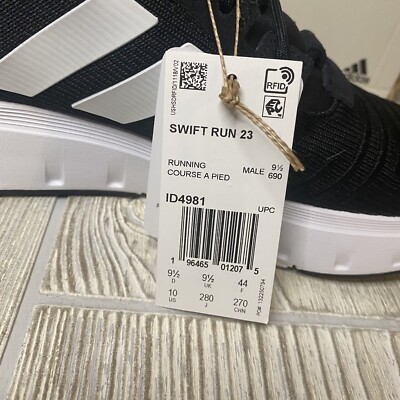 Adidas Swift Run 23 Running Shoes Men’s 10 Black ID4981 Bounce Course A Pied New $_12.JPG?set_id=880000500F main image 4