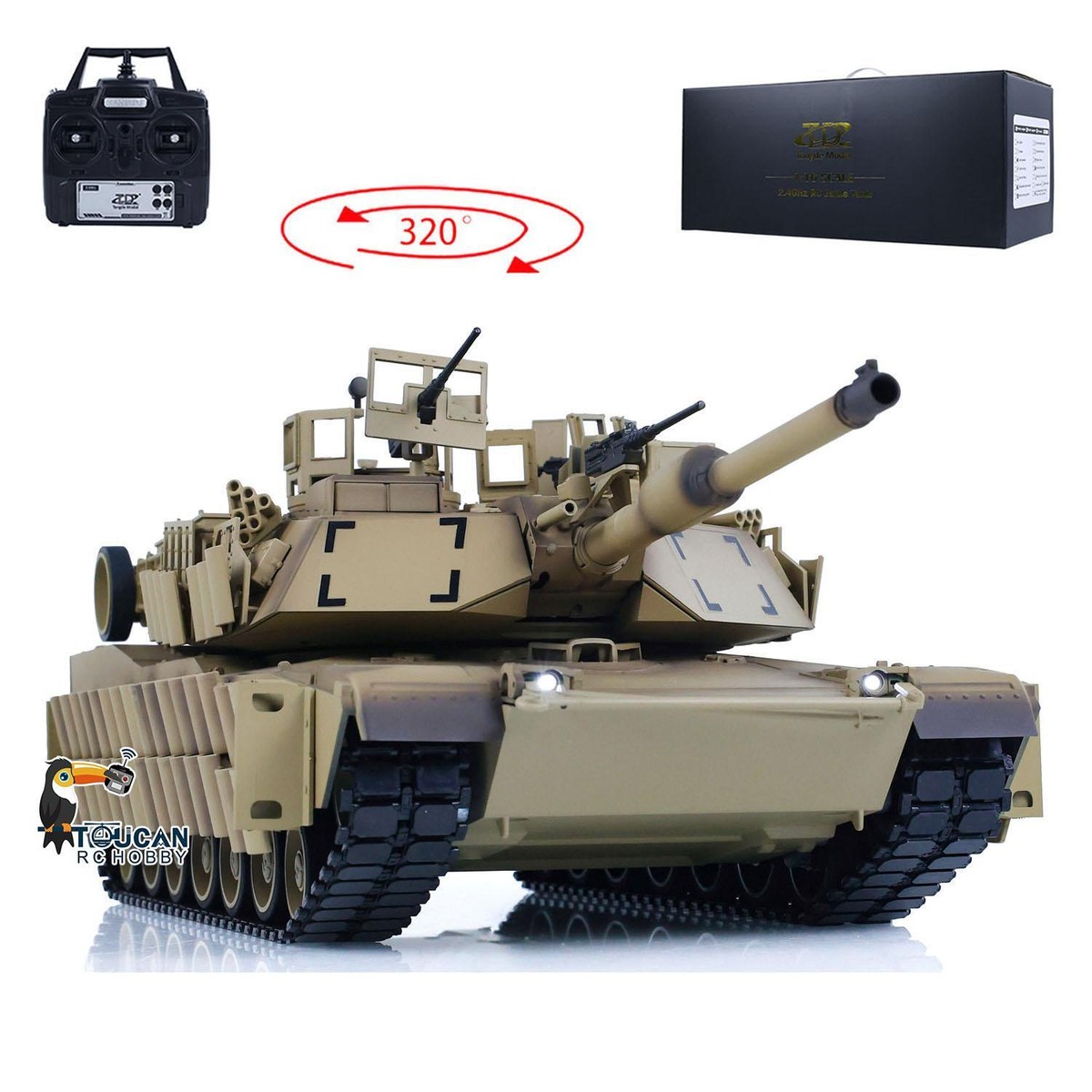 M1A2 ABRAMS RCバトルタンク + TIGER I ジャンク US Stock Tongde 1/16 Abrams M1A2 RC Infrared Battle Tank SEP TUSK