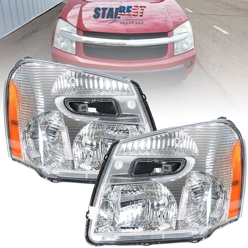 Left+Right Pair Front Headlight Assembly Clear Lens For Chevy Equinox 2005-2009 - Picture 11 of 12