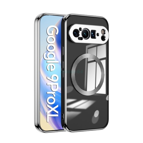 MagSafe Magnetic Case For Google Pixel 9 Pro 8 Slim Plating Crystal Clear Cover - Picture 16 of 20