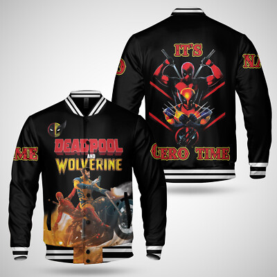 Personalized Wolverine And Deadpool It's Hero Time Gift For Fans Jacket