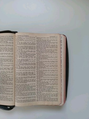 VINTAGE USED 1960's HOLY BIBLE SEE PHOTOS - Picture 21 of 24