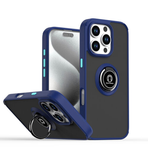 Custodia supporto anello magnetico antiurto per iPhone 14 15 16 Pro Max 13 12 11 XS XR 8 - Foto 18 di 21