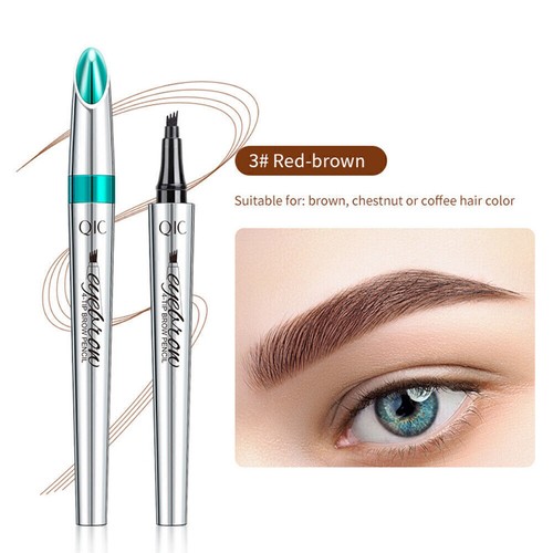 Micro Blading Tattoo Eyebrow 3D Liquid Ink Pen Waterproof 4 Fork Brow Pencil - Picture 10 of 17