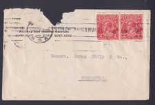 1937 KING GEORGE V 2d PRE-DECIMAL STAMP GAMBLINGS COMMERCIAL COVER #B185