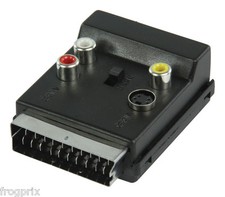 ADAPTATEUR PERITEL MALE FEMELLE / 3 RCA S VIDEO S VHS IN OUT ENTREE SORTIE