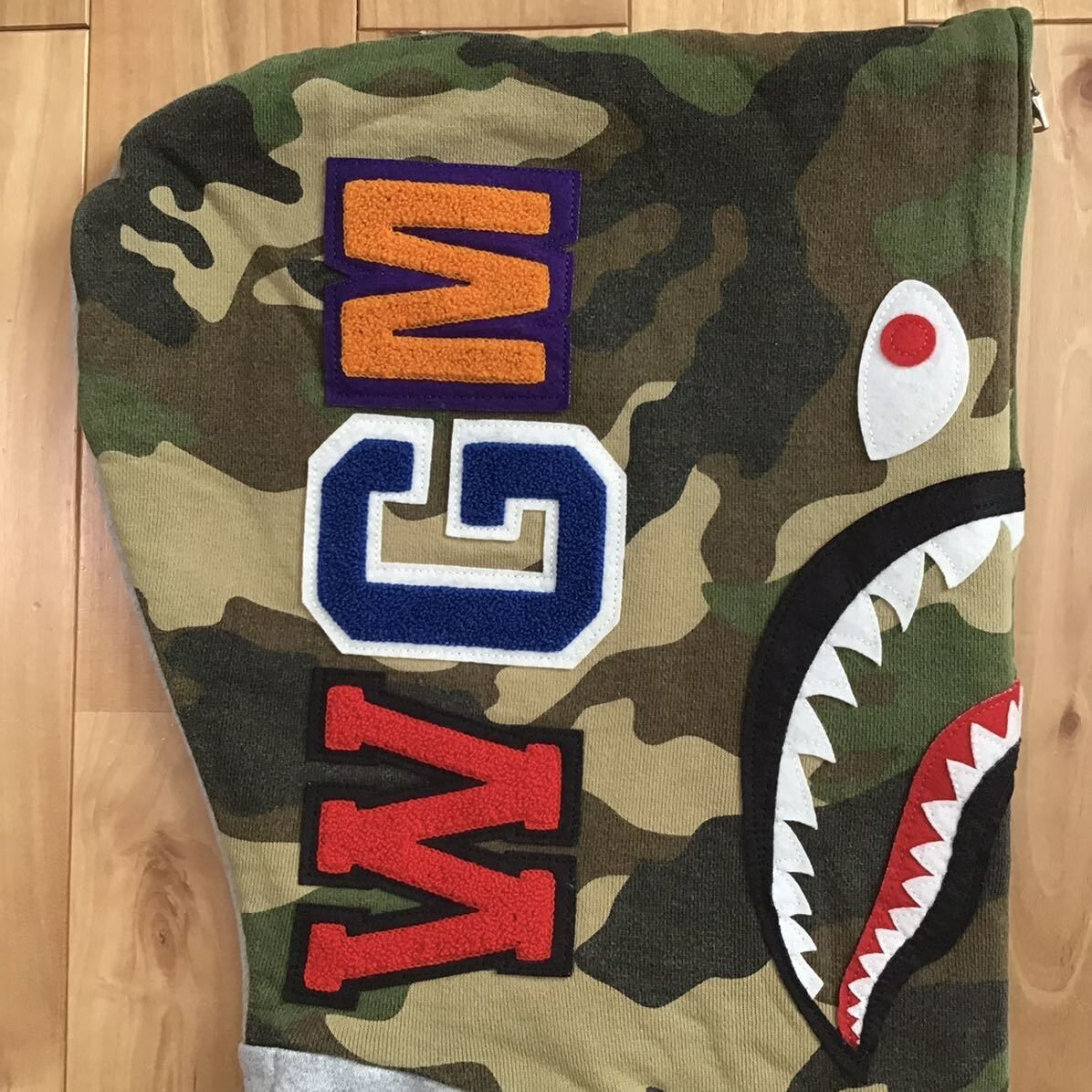 初期 1ST SHARK FULL ZIP HOODIEシャークパーカーNIGO 2006 BAPE 1st camo Shark full zip hoodie a bathing ape NIGO