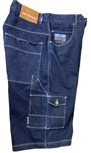 Vtg School Hard Knocks Baggy Denim Carpenter Shorts Jorts Hip Hop Y2K Men’s 32 - Picture 18 of 24