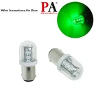 2x 1142 BA15D Marine Drain Plug Navigation Boat Green 15 SMD LED Light Bulb P3