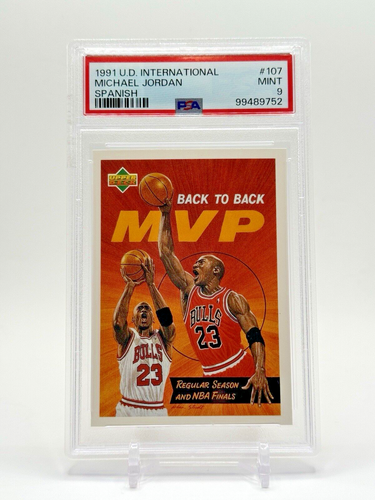 Michael Jordan - 1991 Upper Deck UD Spanish International #107 PSA 9 - LOW POP - Picture 1 of 2