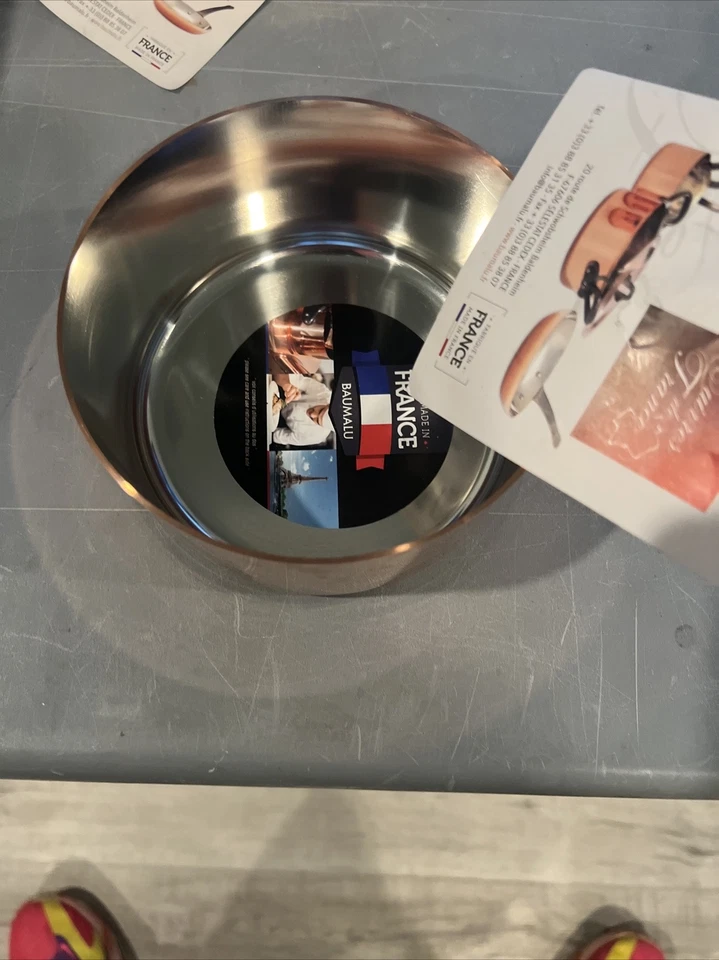 Медная кастрюля для соуса Baumalu 14 см 5,5 дюйма сделано во Франции совершенно новая - Изображение 2 из 4