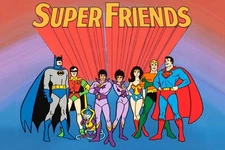 1973 Super Friends Poster 11X17 Superman Batman Wonder Woman Robin Aquaman DC🍿