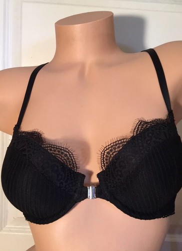 VS VICTORIAS SECRET sehr sexy Push-Up BH Träger Seiten 32D schwarz Spitze - Bild 1 von 3