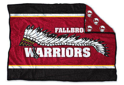 Custom Fundraiser Blanket for Fallbrook Warriors 60''x80''   Approx.450 GSM 4.4lbs