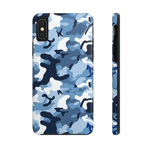 Blue Camouflage Phone Case for iPhone 16 15 14 13 12 11 X SE 8 iPhone Case Gifts - Picture 83 of 109