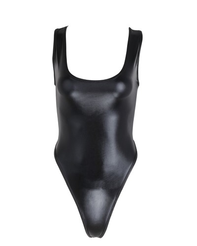 Para mujer Look húmedo Espalda sin mangas con brazalete Guante Leotardo Body Ropa de noche - Imagen 29 de 32