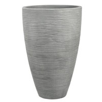 Blumentopf Pflanzentopf Pflanzengefäß Rund Grau Garten Balkon Haus 28 X 43 Cm
