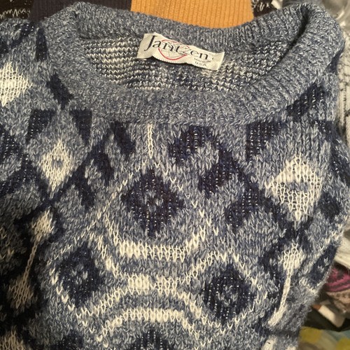 15 VINTAGE 80s 90s Mens SWEATER LOT Winter Geometric Fair Isle Aztec RESELLER - Picture 9 of 18