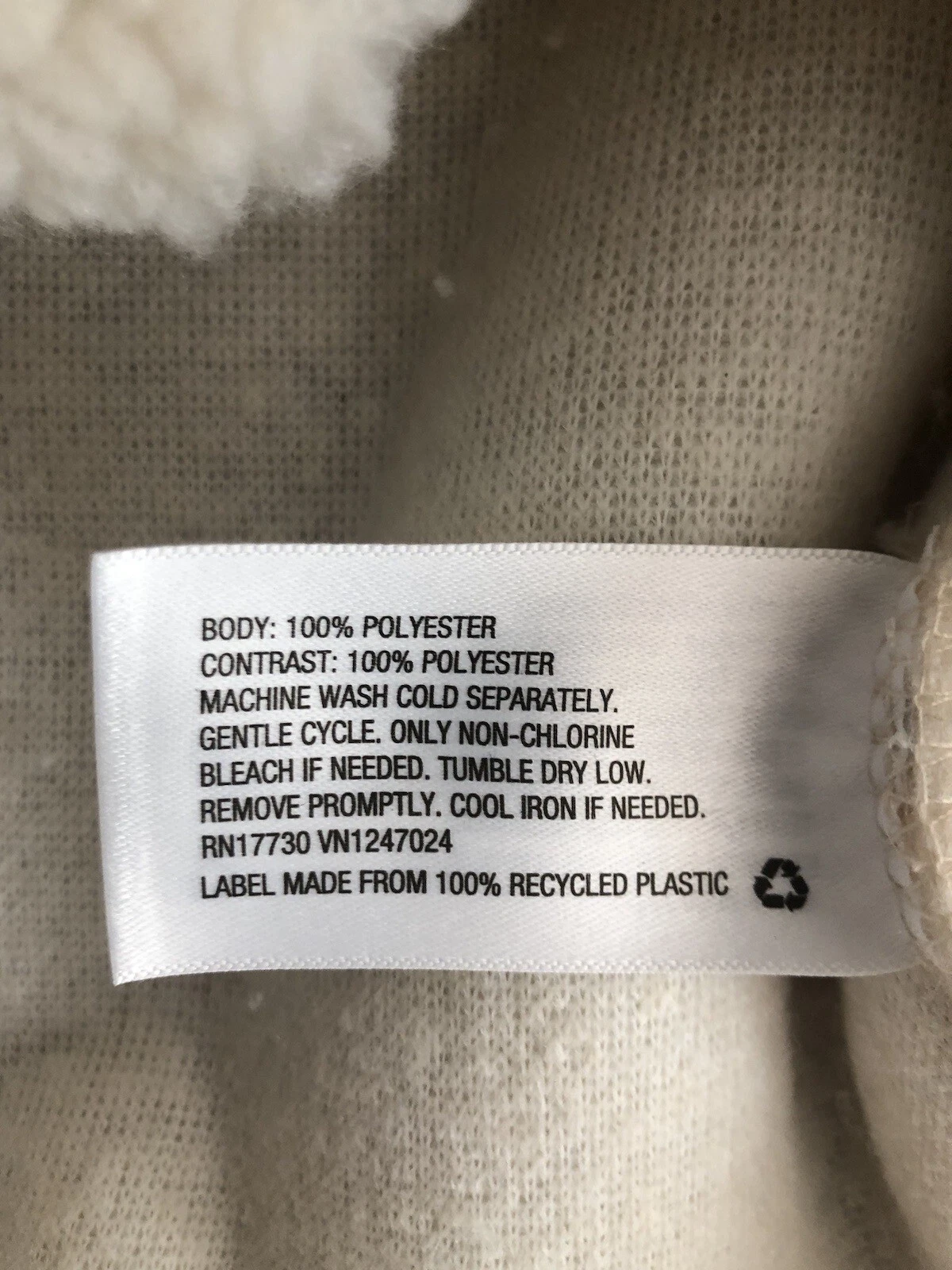 OFF WHITE Felpa Sherpa Maglione Donna Crema Prologue Manica Lunga L Nuovo con Etichette