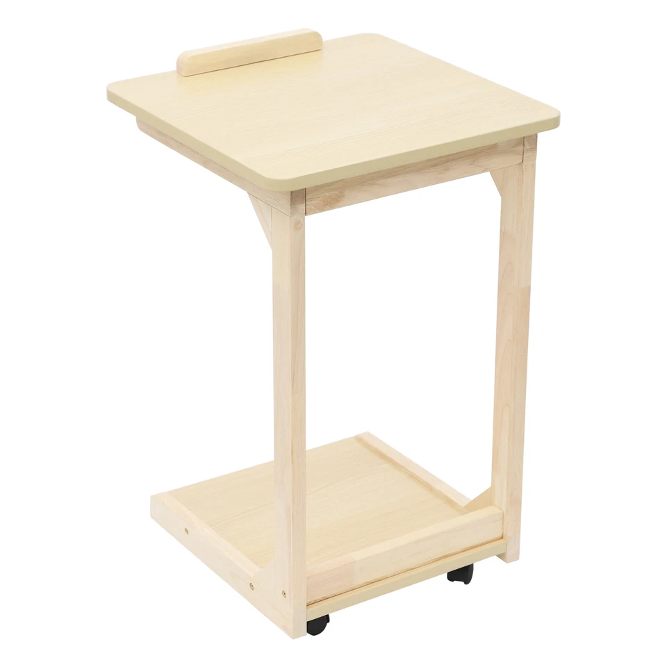 Movable Solid Wood Home Side Square Folding Coffee Side Table Adjustable Angle - Image 4 of 4