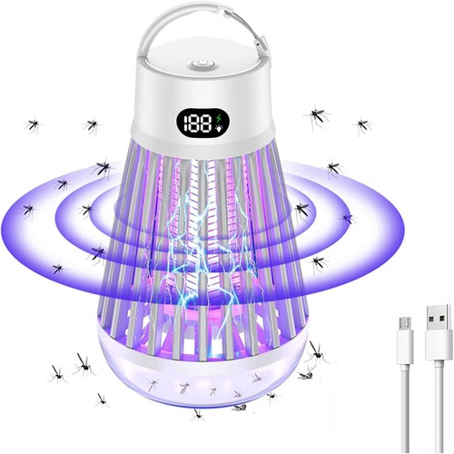 AKKU Moskito Killer UV Insektenvernichter Elektrisch LED Lampe Mückenfalle Licht - Bild 14 von 16
