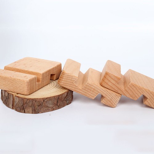 Base de teléfono de escritorio bordado de madera punto de cruz soporte de pie herramienta - Imagen 5 de 12