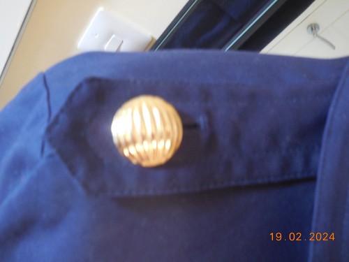 Alex & Co sz 16 Military Style Navy Mac/Raincoat -Ua to Ua 23.5ins/60cm. - Picture 19 of 22