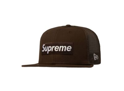 Supreme Box Logo Mesh Back New Era Brown (22SS) | eBay