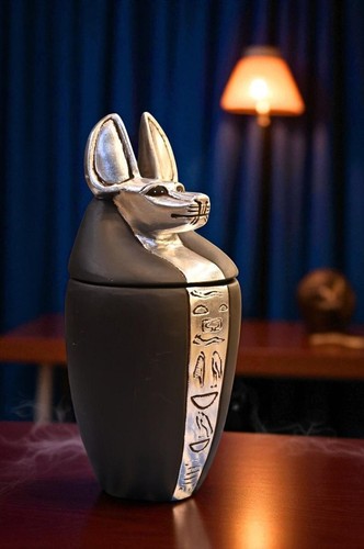 Seltene altägyptische Anubis Glas Statue - Schakal Gott des Jenseits - Artefakt v. Chr. - Bild 3 von 8