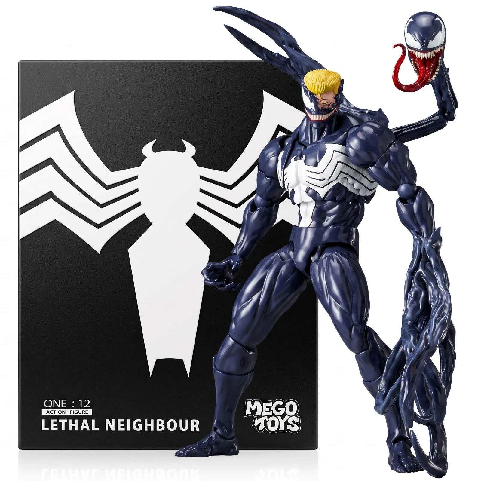 Mess Toys Venom Lethal Neighbor Spider-Man Symbiote 1/12 Action Figure Toy image 1