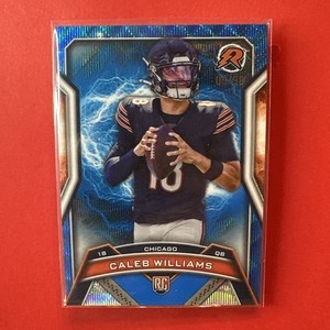 2024 Topps Resurgence Caleb Williams Blue Surge Refractor #117 / 99 Rookie RC