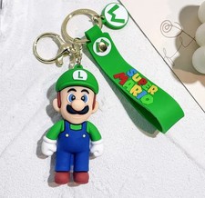 SUPER MARIO LUIGI Schlüsselanhänger Silikon Kinder Tasche Schlüsselanhänger Rucksack