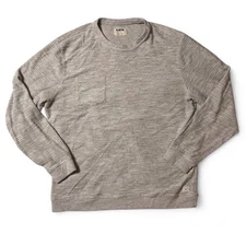 Linksoul Sandbar Stripe Pocket Crew Sweater Mens 2XL Sweatshirt Casual Golf