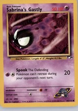 SABRINA'S GASTLY 93/132 GYM HEROES POKEMON UNLIMITED HP dirt on back on eBay