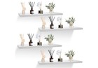 Floating Shelves Set of 4, White Floating Shelf Wooden 40cm X 20cm Home Decor
