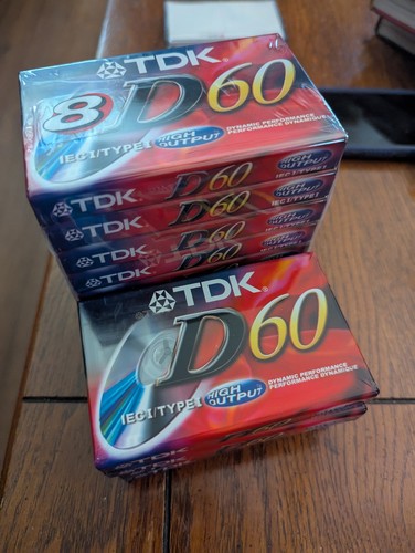 TDK D60 High Output Blank Cassette Tapes IEC 1 / Type 1 60 Minutes Qty 12 Sealed - Picture 4 of 4