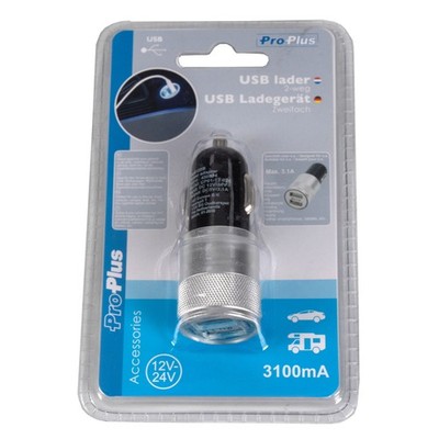 PROPLUS Zigarettenanzünder Ladestecker Ladegerät USB PKW LKW 12/24V 3100mA