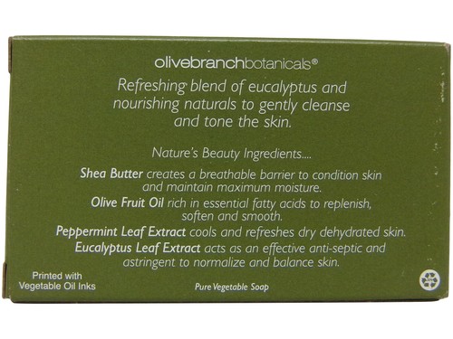 Olivenzweig Botanicals Eukalyptus Reinigungsriegel 1,75 Unzen Karton Menge 12 Stück pro Stück - Bild 2 von 2