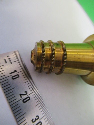 ANTIQUE BRASS OBJECTIVE CARL ZEISS 1900's RARE OPTICS MICROSCOPE PART F3-B-18 - Picture 8 of 11