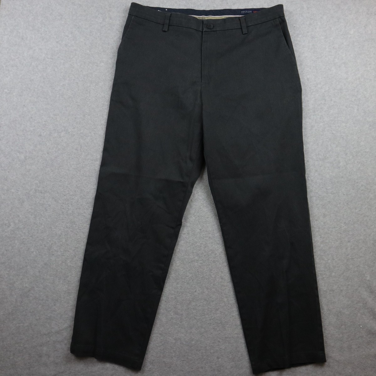 Dockers Pants Mens 38x32 Classic Flex Comfort Signature Khaki Flat