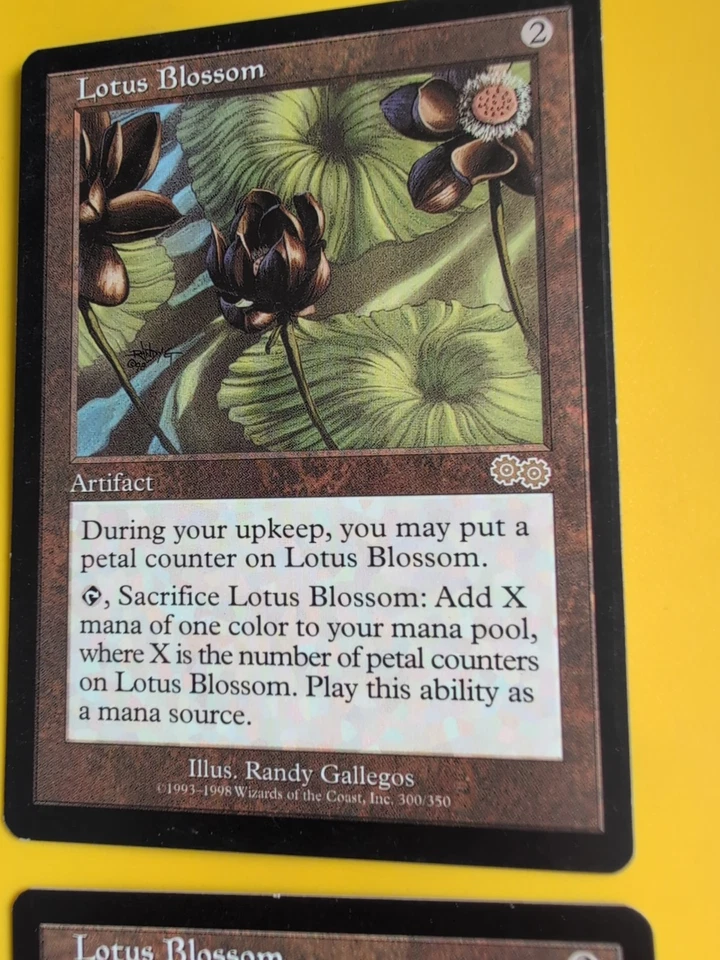 Lotus Blossom x2 Rare Artifact  MTG Card. Urza's Saga. Old Vintage - Image 4 of 4