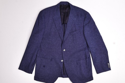 Blazer Hugo Boss Guabellol Lana/Algodón/Azul Seda Deconstruido 46R - Imagen 2 de 15