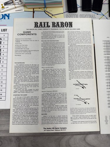 RAIL BARON GIOCO DA TAVOLO DI COSTRUZIONE FERROVIA IMPERO AVALON HILL 1977 | COMPLETO - Foto 11 di 13