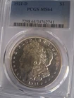 1921-D Denver Minted Morgan Silver  PCGS  Ms64
