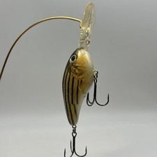 Vtg Strike King 6XD Natural stripped Bass Rat...