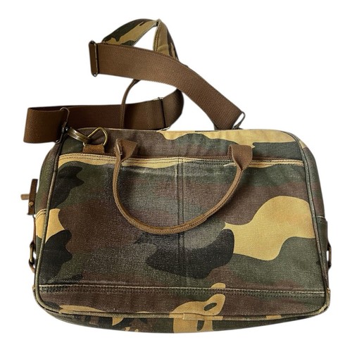 Fossil Seageant Laptop, Large Messenger Bag in Camo Olive Distressed New - Picture 2 of 6